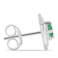 Ezüst Fülbevaló Brazil Smaragddal