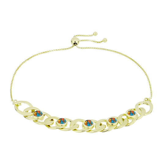 Arannyal Bevont Ezüst Karkötő Osztriga Türkizzel