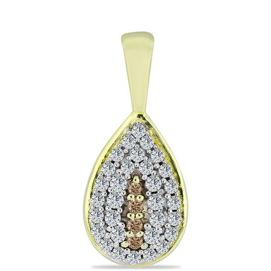 Arannyal Bevont Ezüst Szett Pezsgő Gyémánttal és Fehér Topázzal ( Fülbevaló+Gyűrű+Medál )