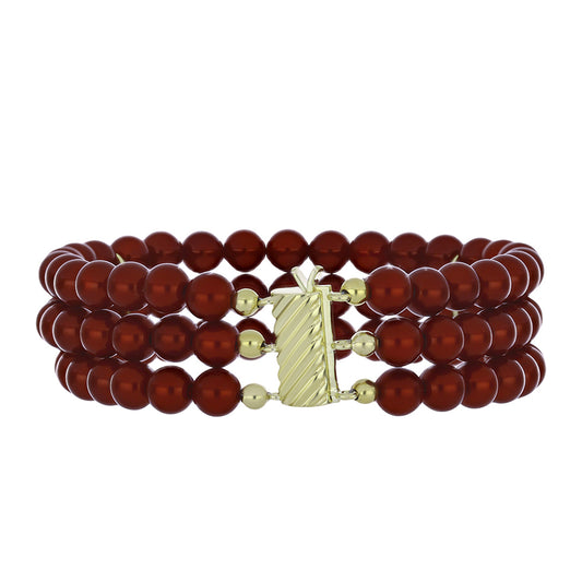 Arannyal Bevont Ezüst Karkötő Vörös Édesvízi Kagylógyönggyel