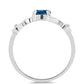 Ezüst Gyűrű London Kék Topázzal és Fehér Topázzal