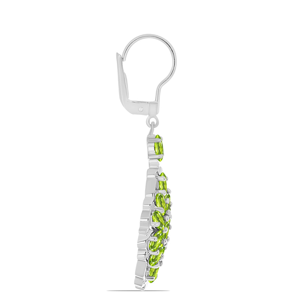 Ezüst Fülbevaló Changbai Peridottal 2 