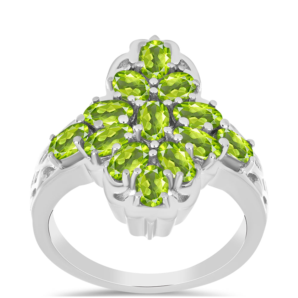 Ezüst Gyűrű Changbai Peridottal 3 