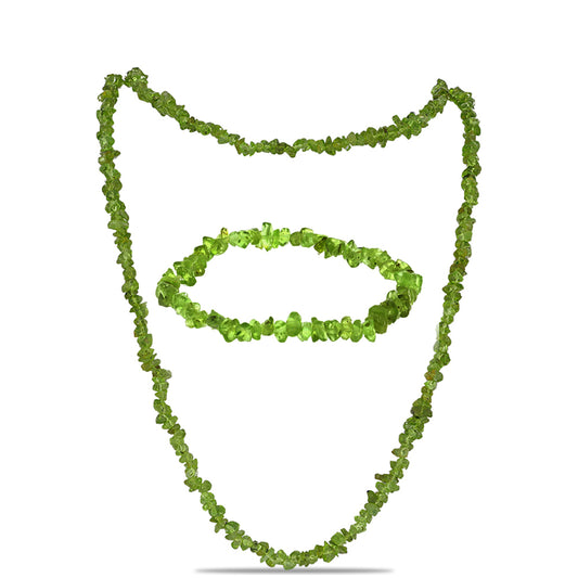 Nugget Szett Changbai Peridottal ( Nyaklánc+Karkötő )