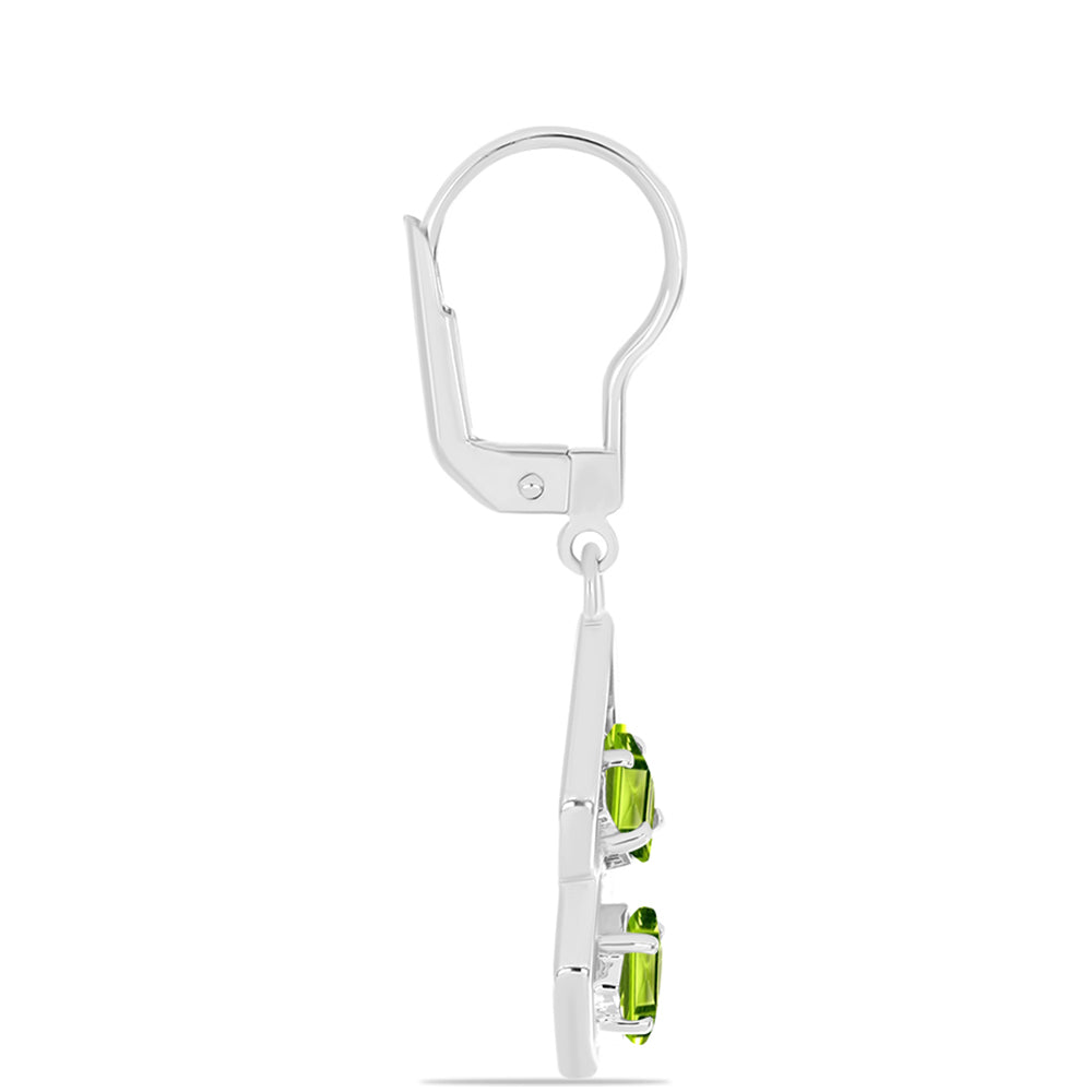 Ezüst Fülbevaló Changbai Peridottal 2 