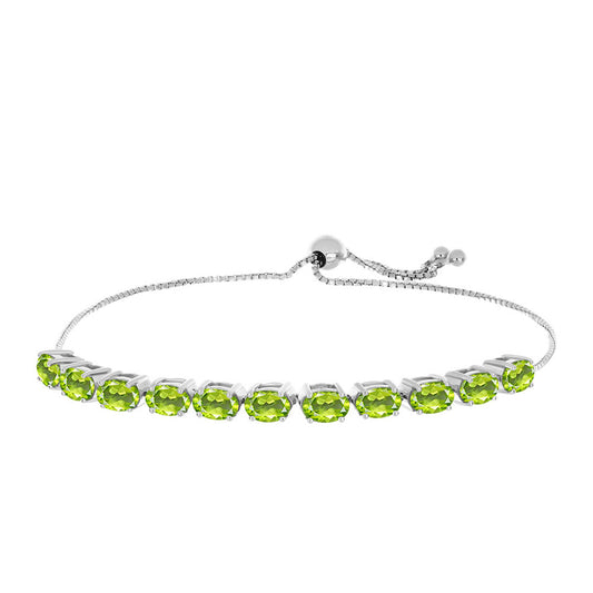 Ezüst Karkötő Changbai Peridottal