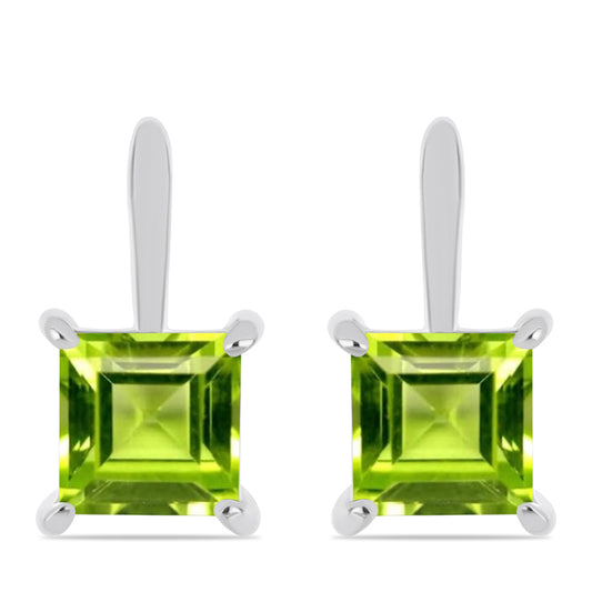 Ezüst Fülbevaló Changbai Peridottal