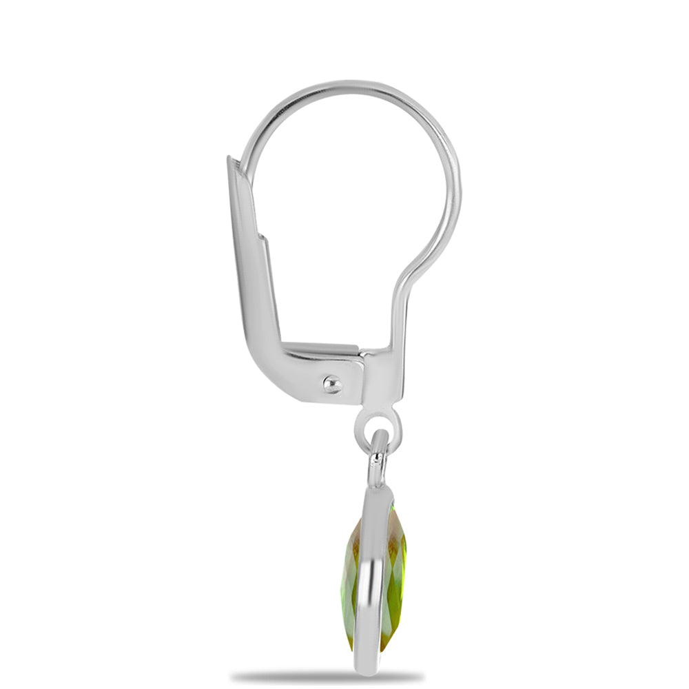 Ezüst Fülbevaló Changbai Peridottal