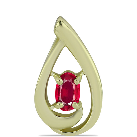 Arannyal Bevont Ezüst Medál Madagaszkári Rubinnal