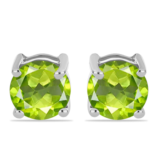 Ezüst Fülbevaló Changbai Peridottal
