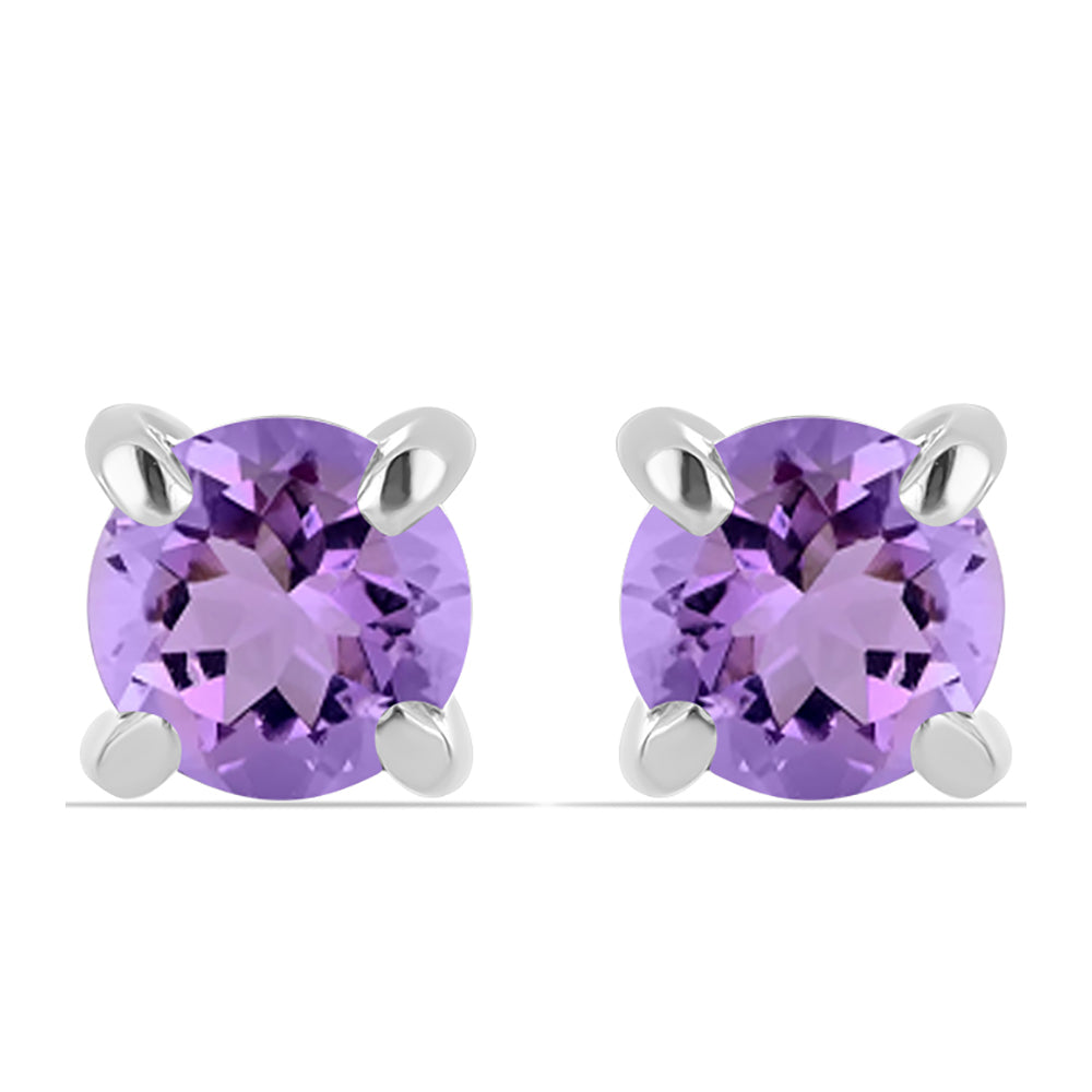 Ezüst Fülbevaló Rose De France Ametiszttel 1 