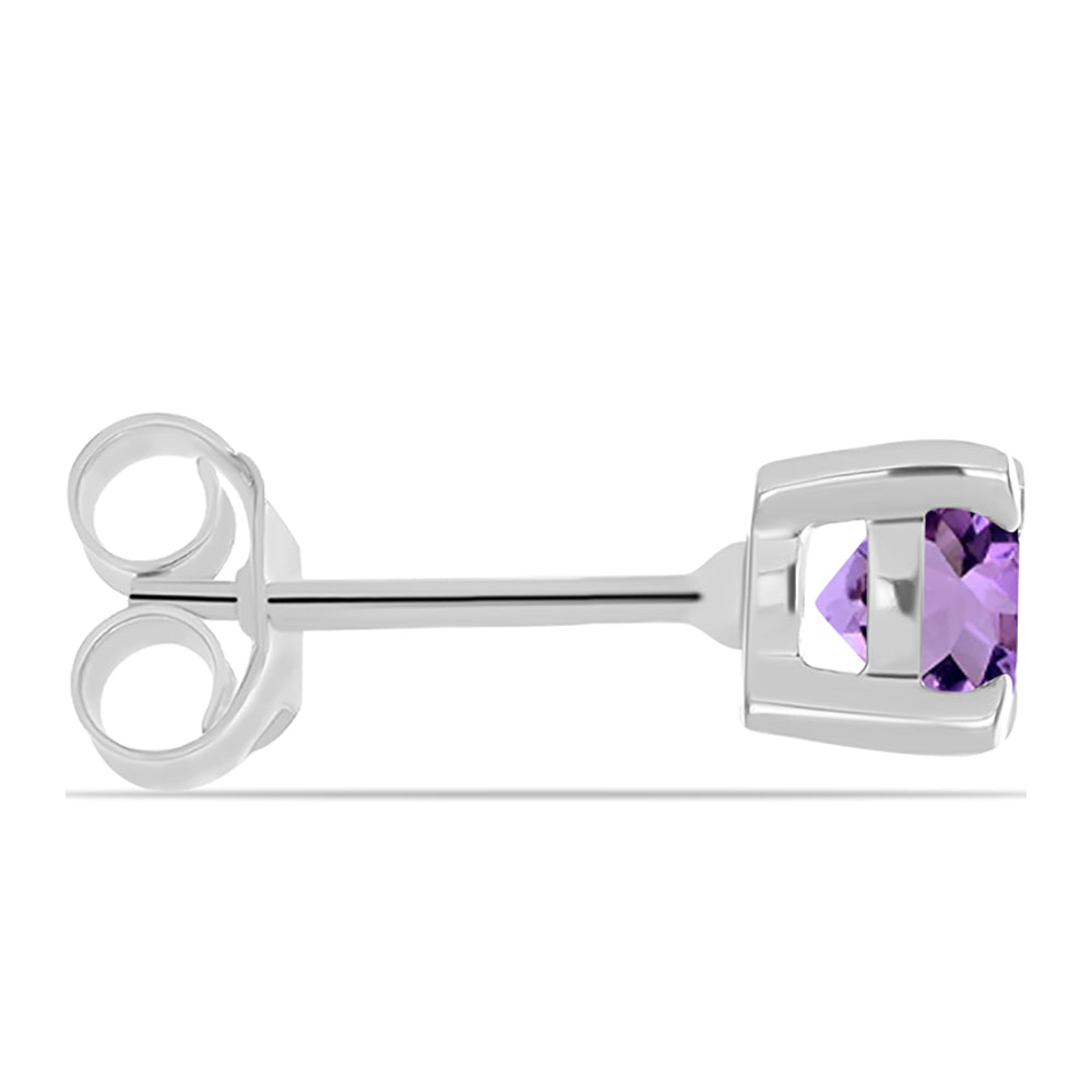 Ezüst Fülbevaló Rose De France Ametiszttel 2 