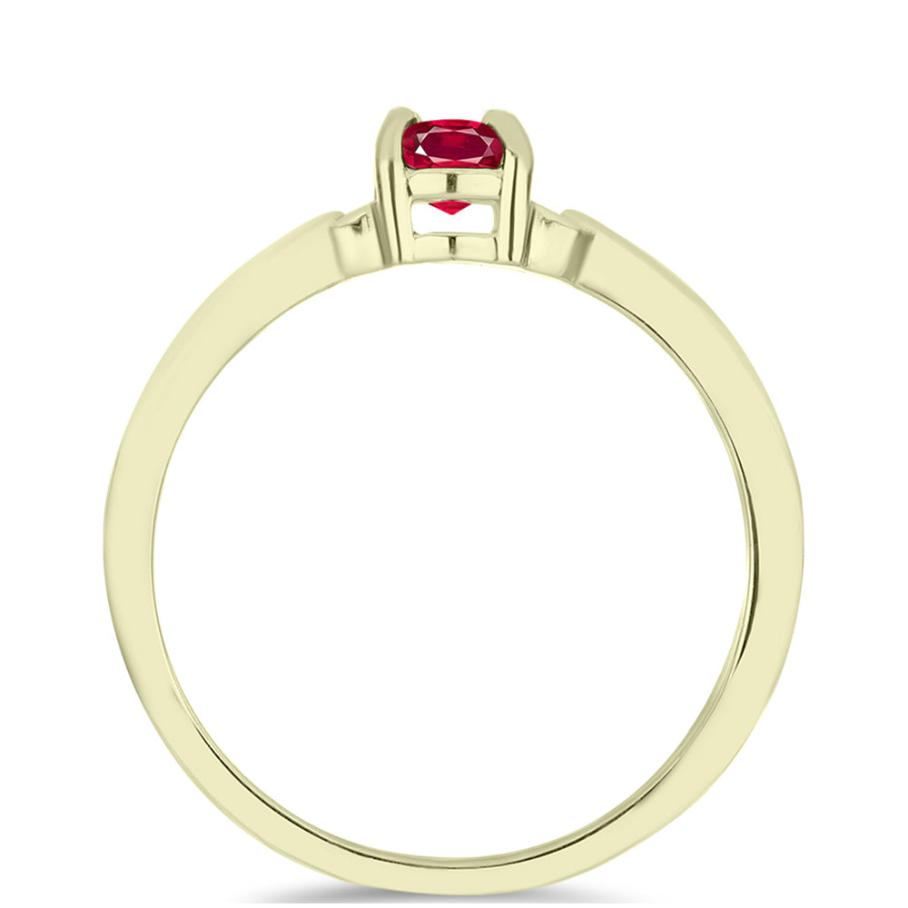 Arannyal Bevont Ezüst Gyűrű Madagaszkári Rubinnal 2 