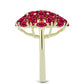 Arannyal Bevont Ezüst Gyűrű Madagaszkári Rubinnal