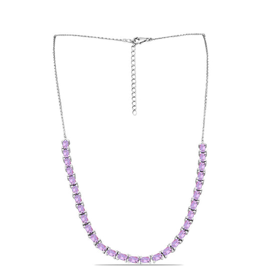 Ezüst Nyaklánc Rose De France Ametiszttel