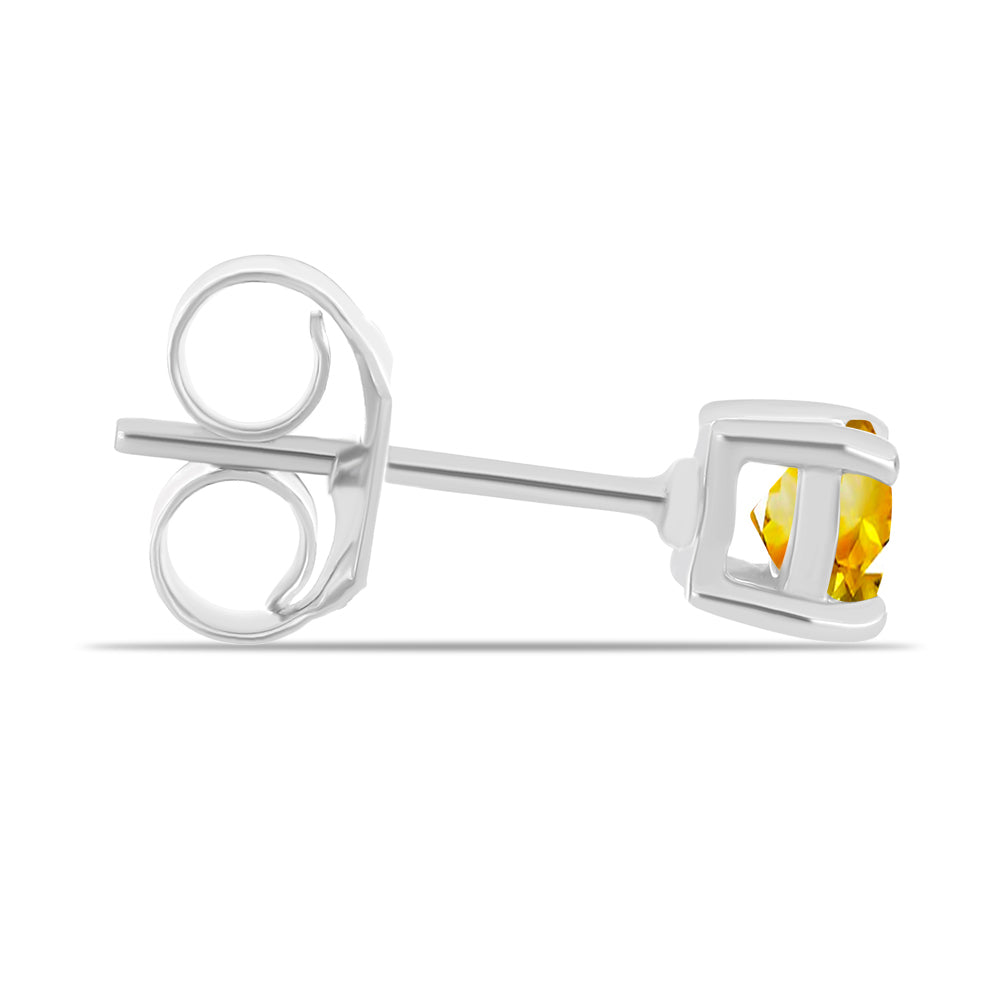 Ezüst Fülbevaló Ural Citrinnel 2 