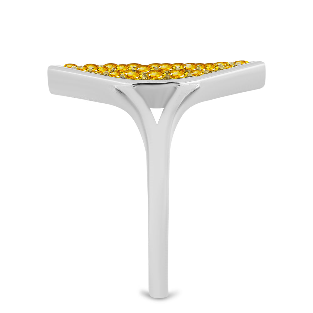 Ezüst Gyűrű Ural Citrinnel 4 