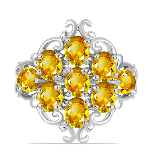 Ezüst Gyűrű Ural Citrinnel