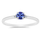 Ezüst Gyűrű Tanzanittal és Fehér Topázzal