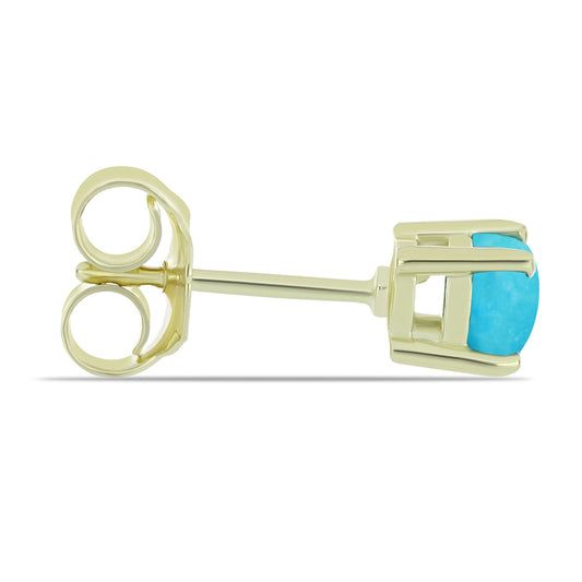 Arannyal Bevont Ezüst Fülbevaló Csipkerózsika Türkizzel