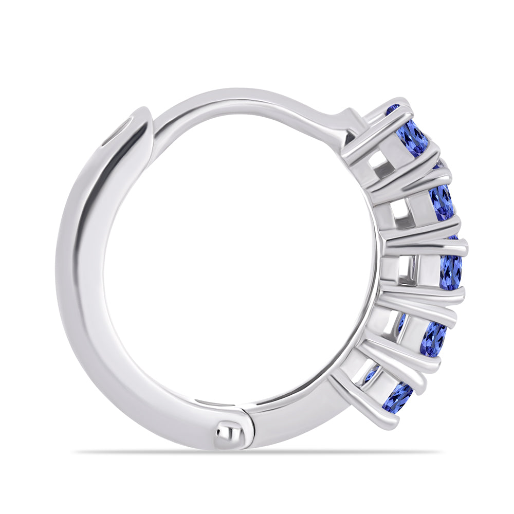 Ezüst Fülbevaló Tanzanittal 2 