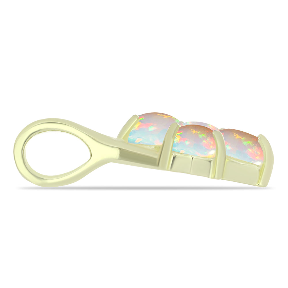 Arannyal Bevont Ezüst Medál Etiópiai Opállal 2 