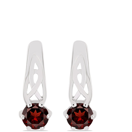 Ezüst Fülbevaló Barton Gránáttal