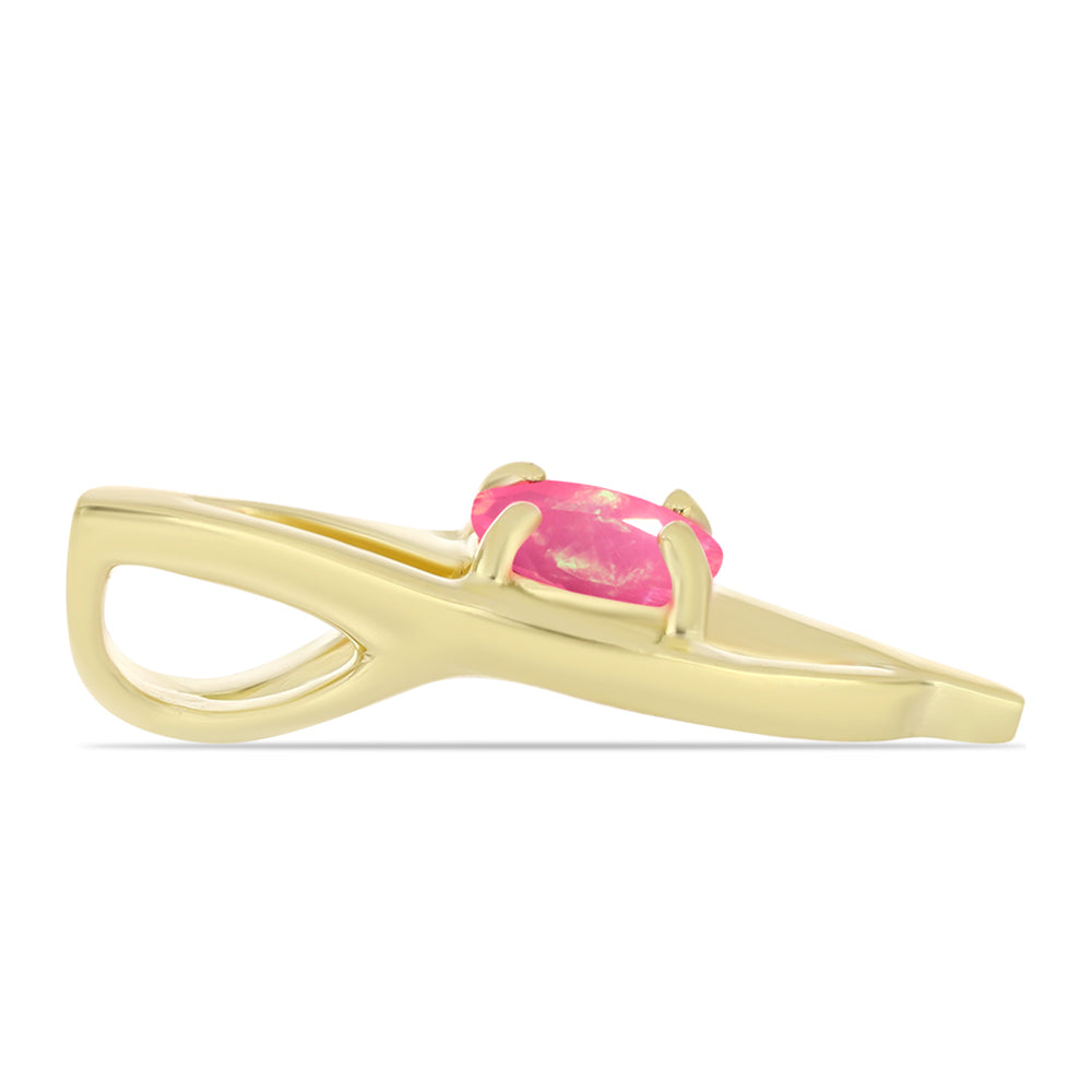 Arannyal Bevont Ezüst Medál Rózsaszínű Lega Dembi Etióp Opállal 2 