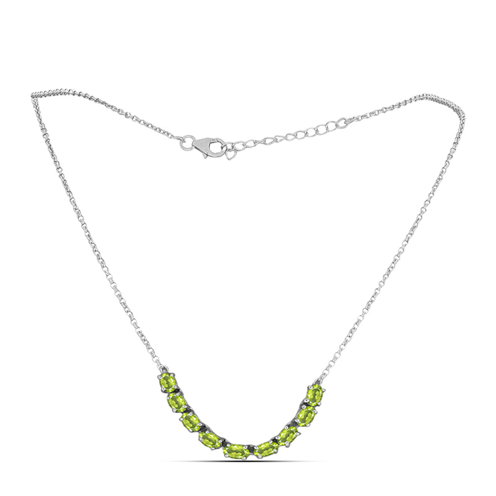 Ezüst Nyaklánc Changbai Peridottal 2 