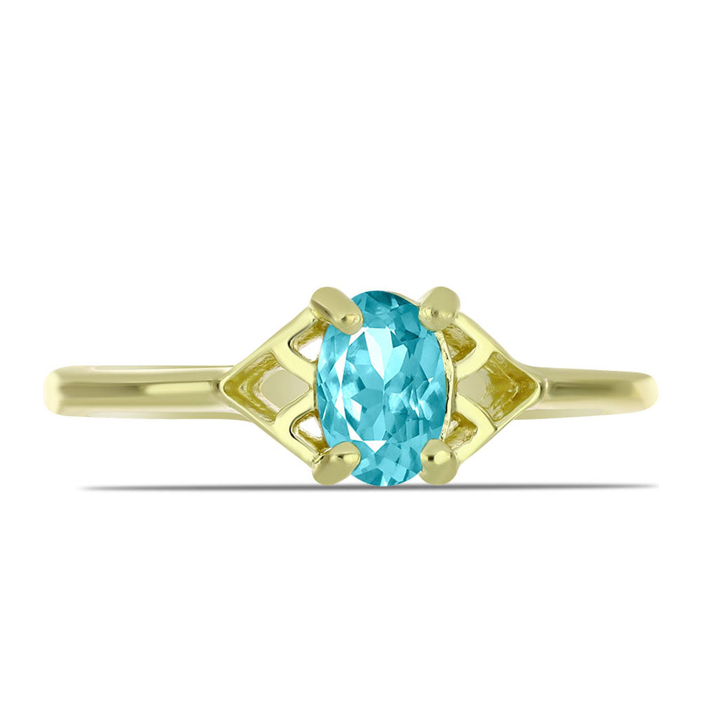 Arannyal Bevont Ezüst Gyűrű Paraiba Kvarccal