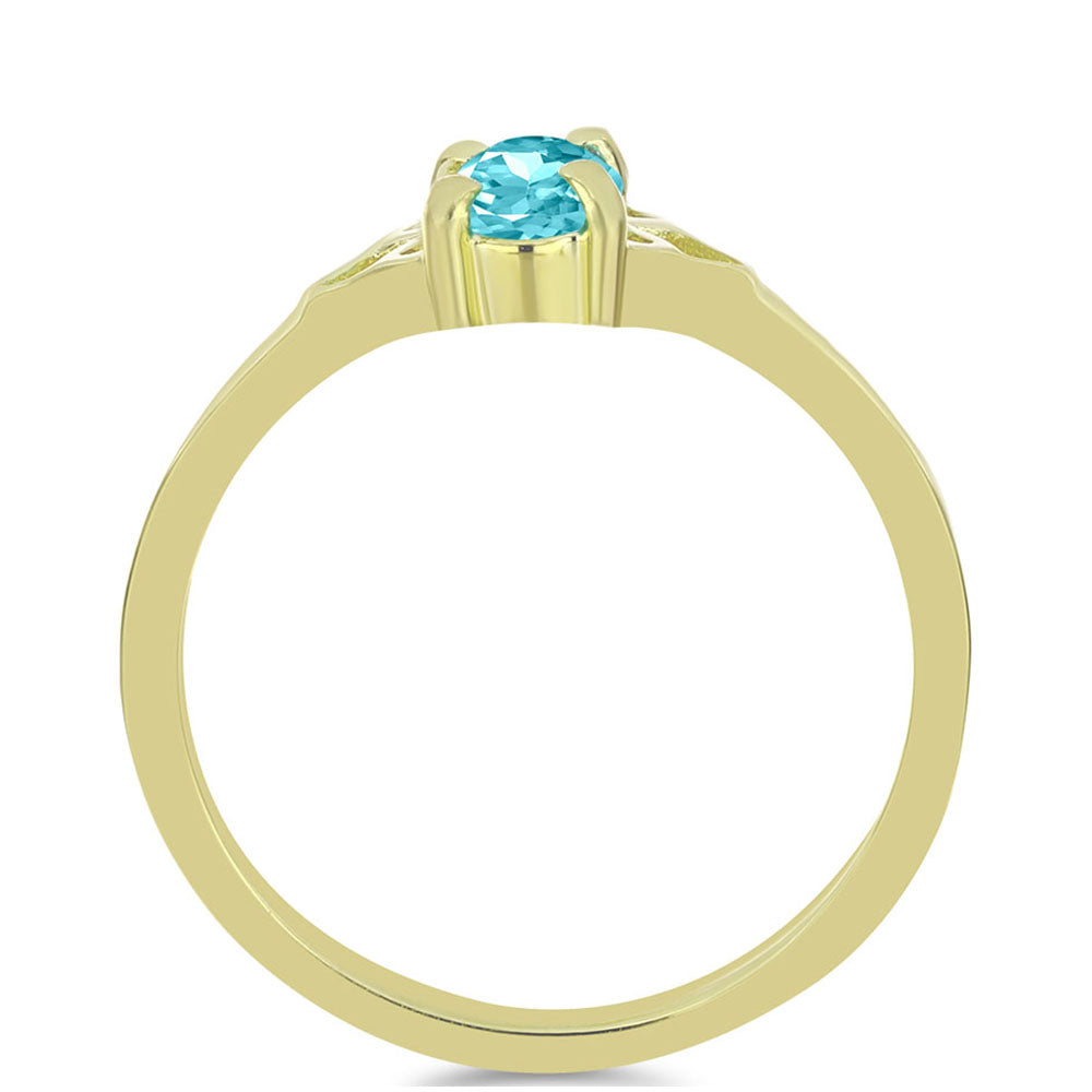 Arannyal Bevont Ezüst Gyűrű Paraiba Kvarccal 2 