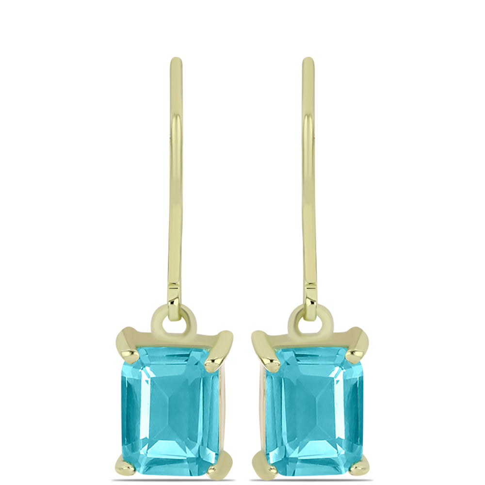 Arannyal Bevont Ezüst Fülbevaló Paraiba Kvarccal 1 