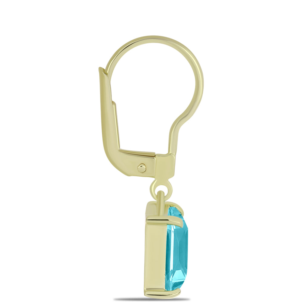 Arannyal Bevont Ezüst Fülbevaló Paraiba Kvarccal