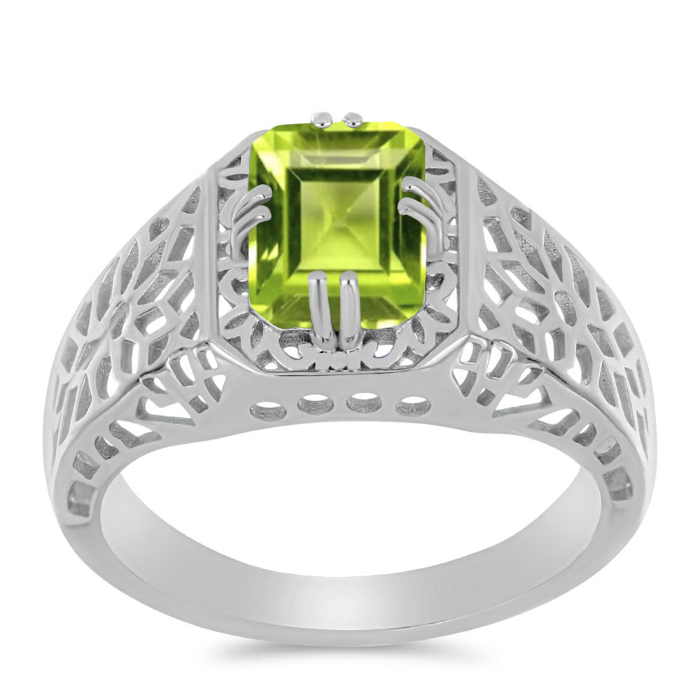 Ezüst Gyűrű Changbai Peridottal 3 
