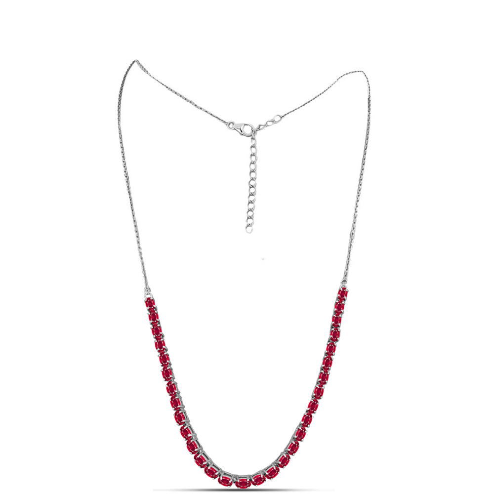 Ezüst Nyaklánc Madagaszkári Rubinnal 1 