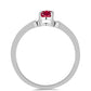 Ezüst Gyűrű Madagaszkári Rubinnal