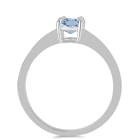 Ezüst Gyűrű Embu Megyei Aquamarinnal