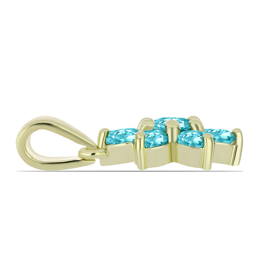 Arannyal Bevont Ezüst Medál Paraiba Kvarccal