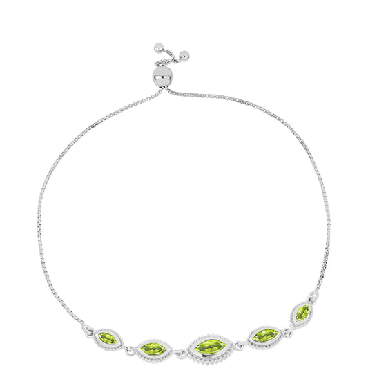 Ezüst Karkötő Changbai Peridottal