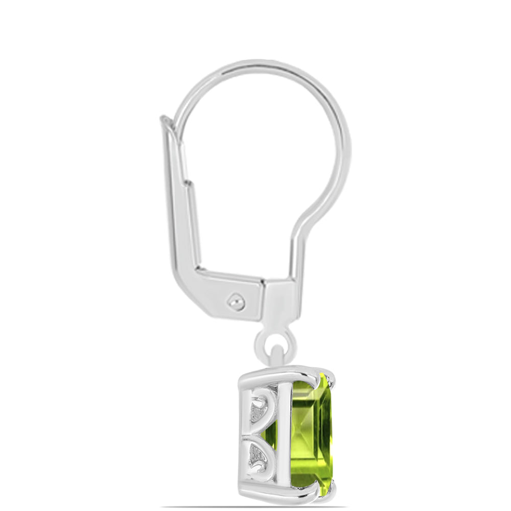 Ezüst Fülbevaló Changbai Peridottal 4 