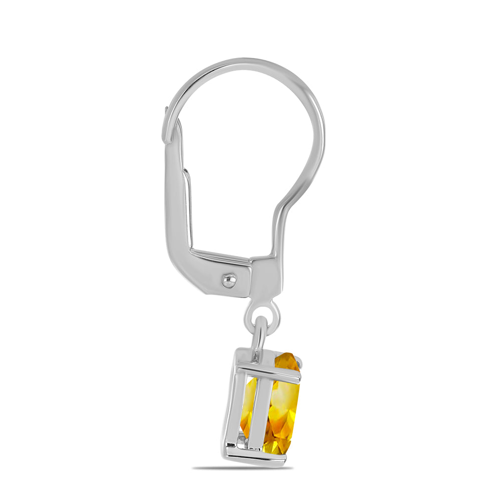 Ezüst Fülbevaló Ural Citrinnel 2 