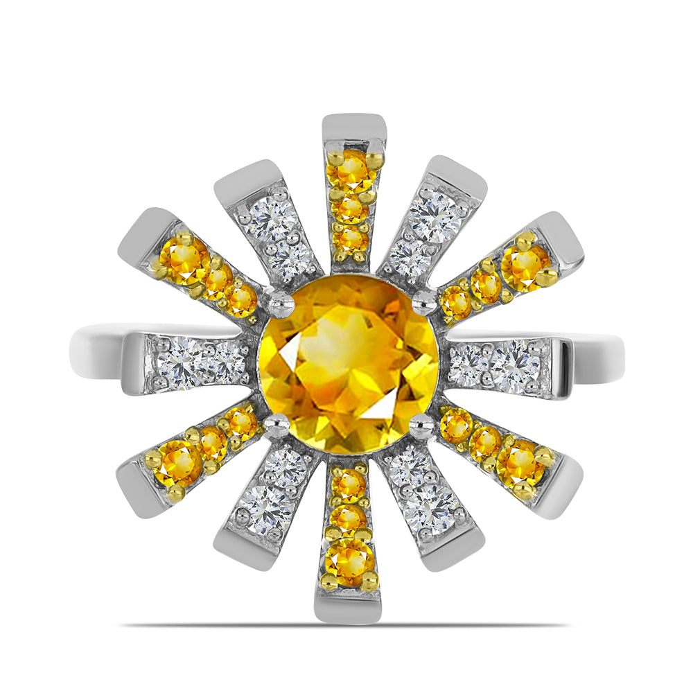 Ezüst Gyűrű Ural Citrinnel 1 