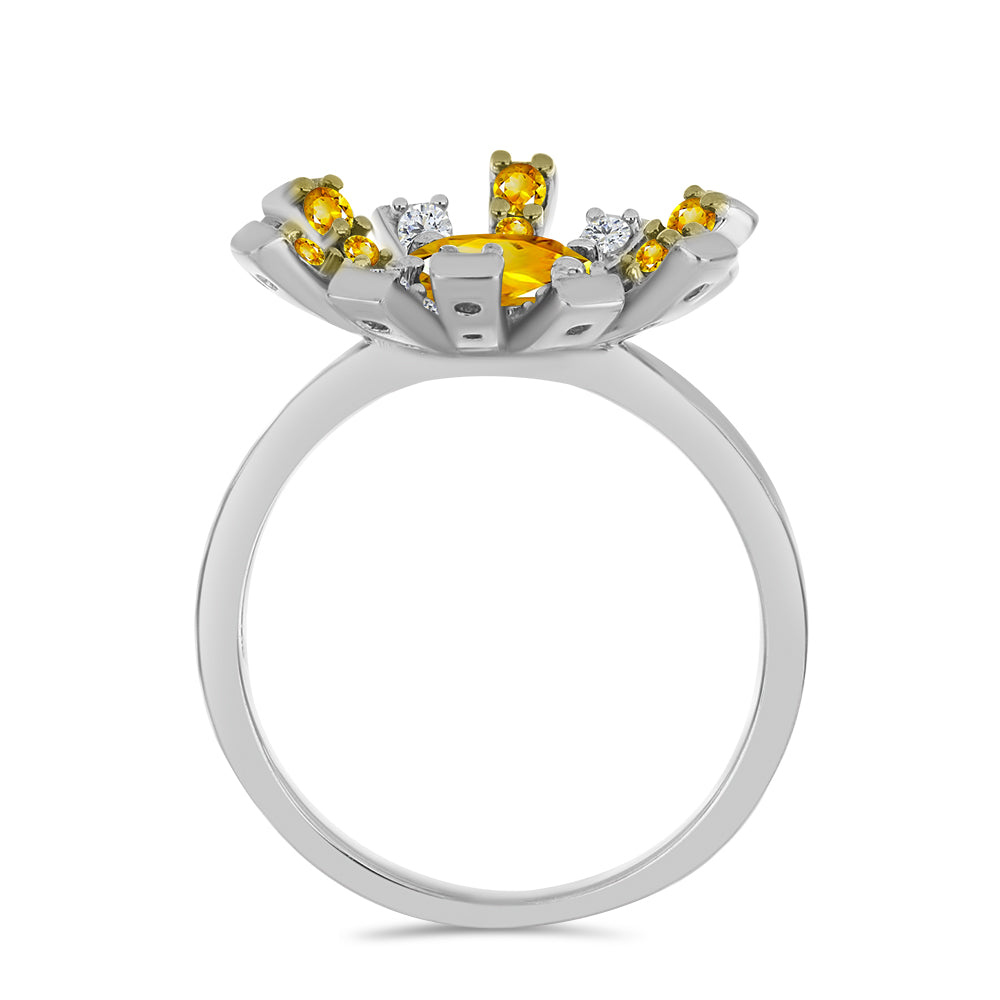 Ezüst Gyűrű Ural Citrinnel