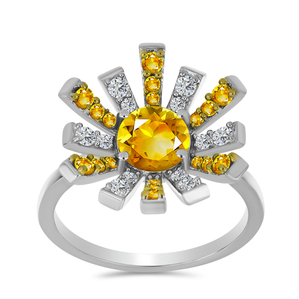 Ezüst Gyűrű Ural Citrinnel