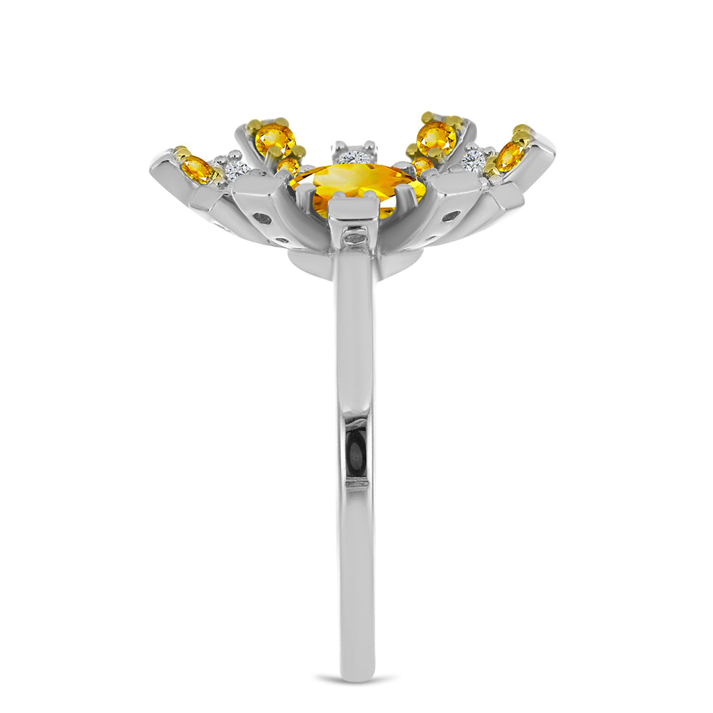 Ezüst Gyűrű Ural Citrinnel 4 