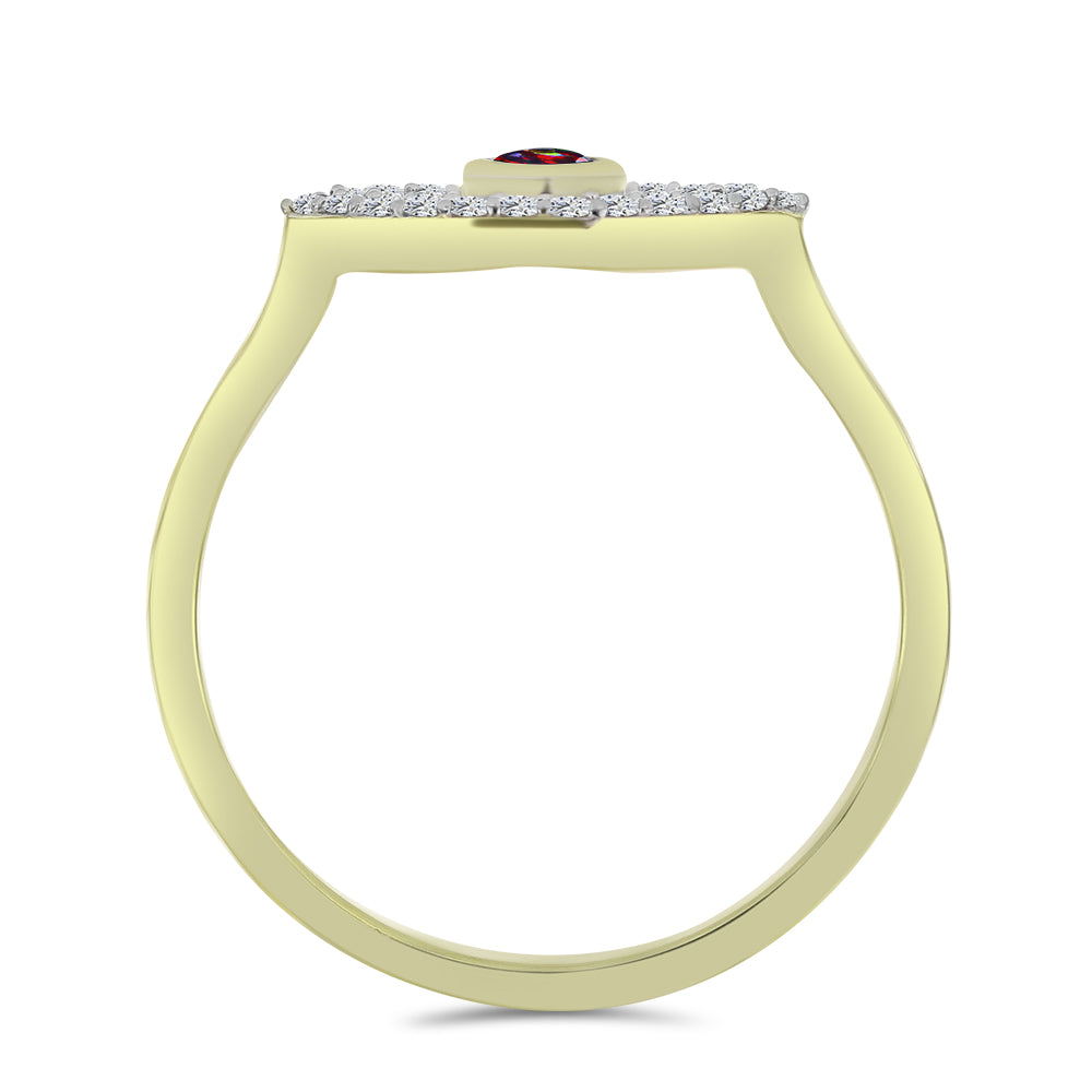 Arannyal Bevont Ezüst Gyűrű Lega Dembi Éjfekete Etiópiai Opállal és Fehér Topázzal 2 