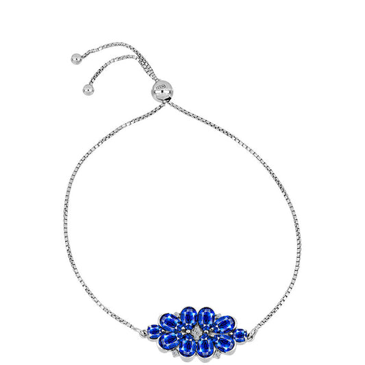 Ezüst Karkötő Ausztrál Kék Zafírral és Fehér Topázzal