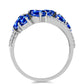 Ezüst Gyűrű Ausztrál Kék Zafírral és Fehér Topázzal