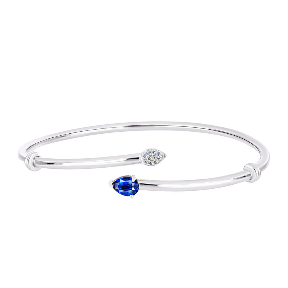 Ezüst Karperec Ausztrál Kék Zafírral és Fehér Topázzal 1 