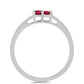 Ezüst Gyűrű Cruzeroi Rubellittel